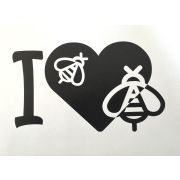 autocollant j'aime les abeilles