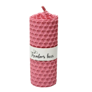Bougie en cire d'abeille Rose cylindrique - MINI