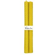 Bougie "de table" en cire d'abeille Citron, le lot de 2