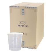 Pot plastique avec épaulement Nicot, 750 ml (1 kg miel), LE CARTON DE 300