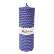 Bougie en cire d'abeille lavande cylindrique - Taille M 