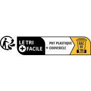 Etiquette "info-tri" pour pot plastique, la boite de 1000