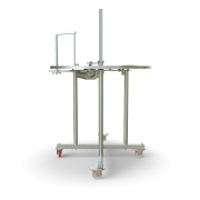 Table tournante Nassenheider pour doseuse avec pieds inox sur roulettes