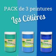 PACK de 3 peintures "Les Côtières"