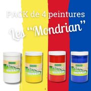 PACK de 4 peintures "Les Mondrian"
