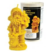 Moule silicone à bougie Père Noël avec arbre de Noël