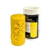 Moule silicone à bougie Cylindre avec flocon de neige