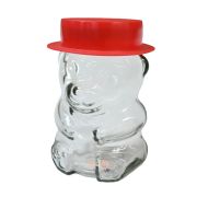 Pot Orsetto en verre 330g en forme de nounours avec chapeau