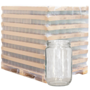 Pot en verre droit 750ml T082, la palette de 1050 pots