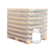 Palette de pot verre 116ml T048 hexagonal, la palette de 5544 pots