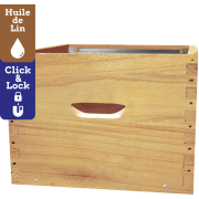 Corps de ruche Dadant 10 en Paulownia extralight GREENBEE-LIN, équipé aimants clic&lock, pour cadres Hoffmann