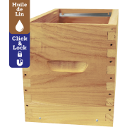 Corps Dadant 6 GREENBEE-LIN en Paulownia extralight, pour cadres Hoffmann - Equipé CLIC&LOCK