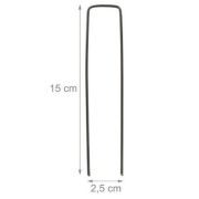 Piquet de fixation pour filet de protection type "sardine" en U, en acier, le lot de 10