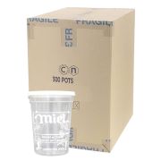 Pot plastique nicot miel avec impression miel recolté en france