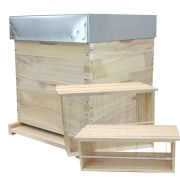 Ruche Dadant 10 en paulownia extralight GREENBEE, avec hausse et cadres filés 11F0360