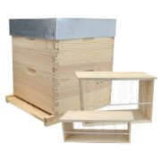Ruche Dadant 12 NATURAPI en pin maritime avec hausse et cadres filés