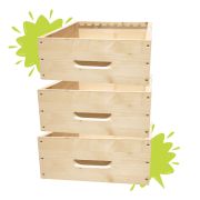 Lot de 3 Hausses Dadant 10 BEENATURE en épicéa, pour 8 cadres