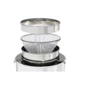 TAMIS FILTRE DOUBLE grand format en acier inoxydable avec sac en nylon et préfiltre pour maturateurs Lega