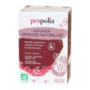Infusion BIO Défenses naturelles Propolia, la boite de 20 sachets