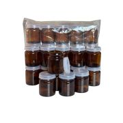 LOT DE 30 Piluliers ambrés de 10g avec capsule souple