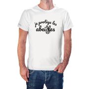 T-shirt blanc "Je protège les abeilles"
