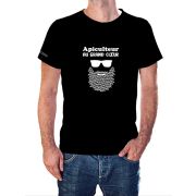 T-shirt noir "Apiculteur au grand coeur"